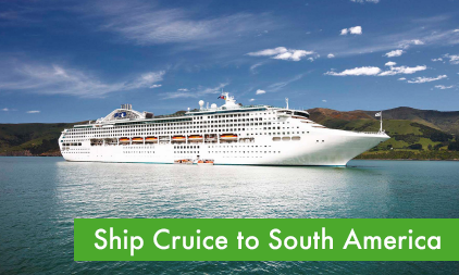Ship cruise to South America